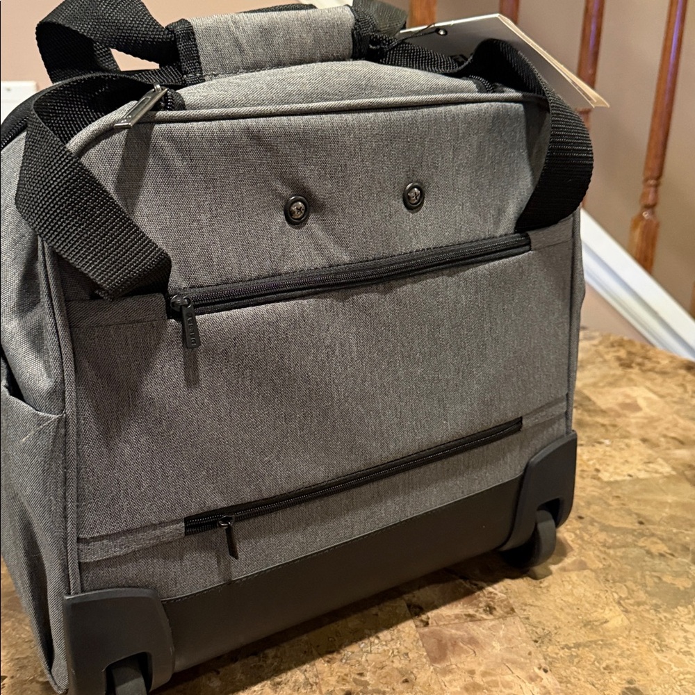 Delsey Paris Depart 2.0 Gray Under-Seat Travel Bag with Multiple Pockets, Wheels - Picture 4 of 16